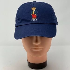 Polo Ralph Lauren Bear Baseball Cap Hat Navy Blue